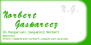norbert gasparecz business card
